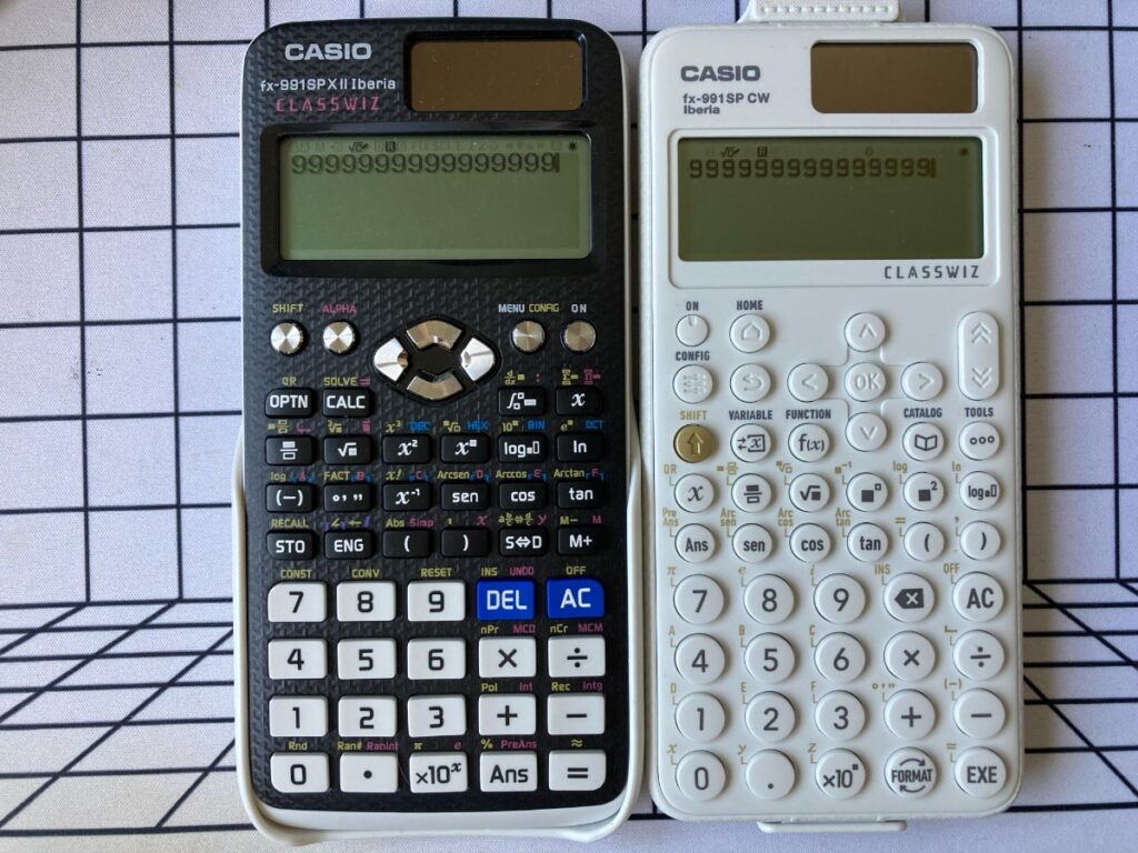 Casio fx-991SP X II vs Casio fx-991SP CW