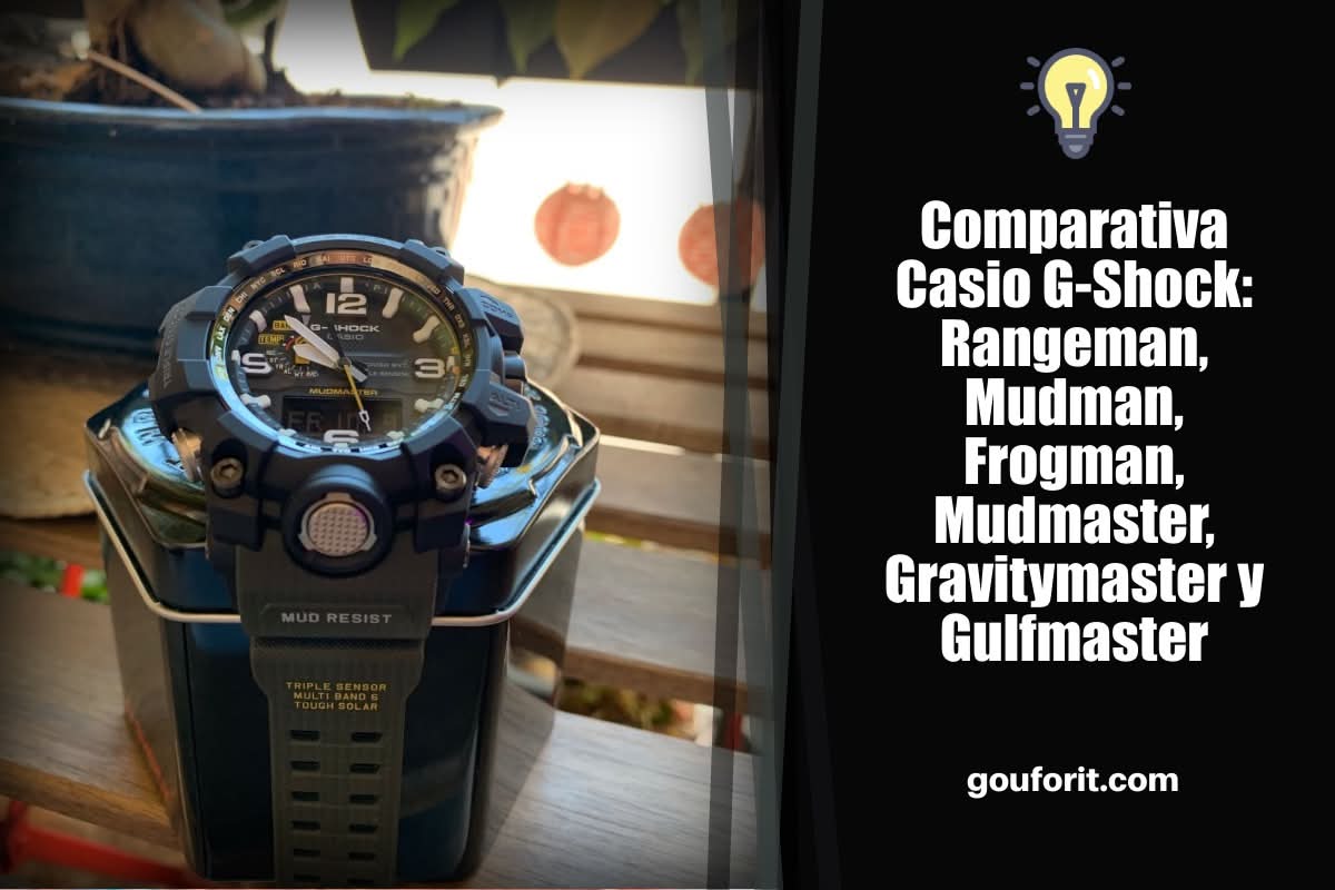 Comparativa Casio G-Shock: Rangeman, Mudman, Frogman, Mudmaster, Gravitymaster y Gulfmaster
