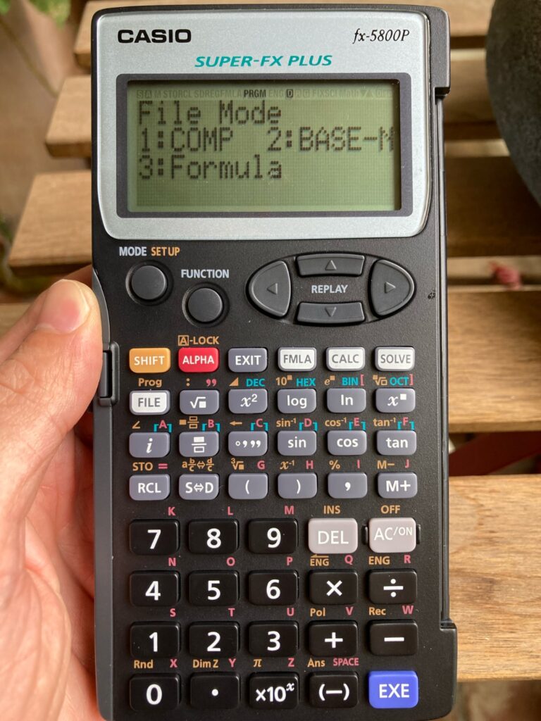 Programación en la Casio fx-5800P: qué modo debemos poner en esta calculadora programable