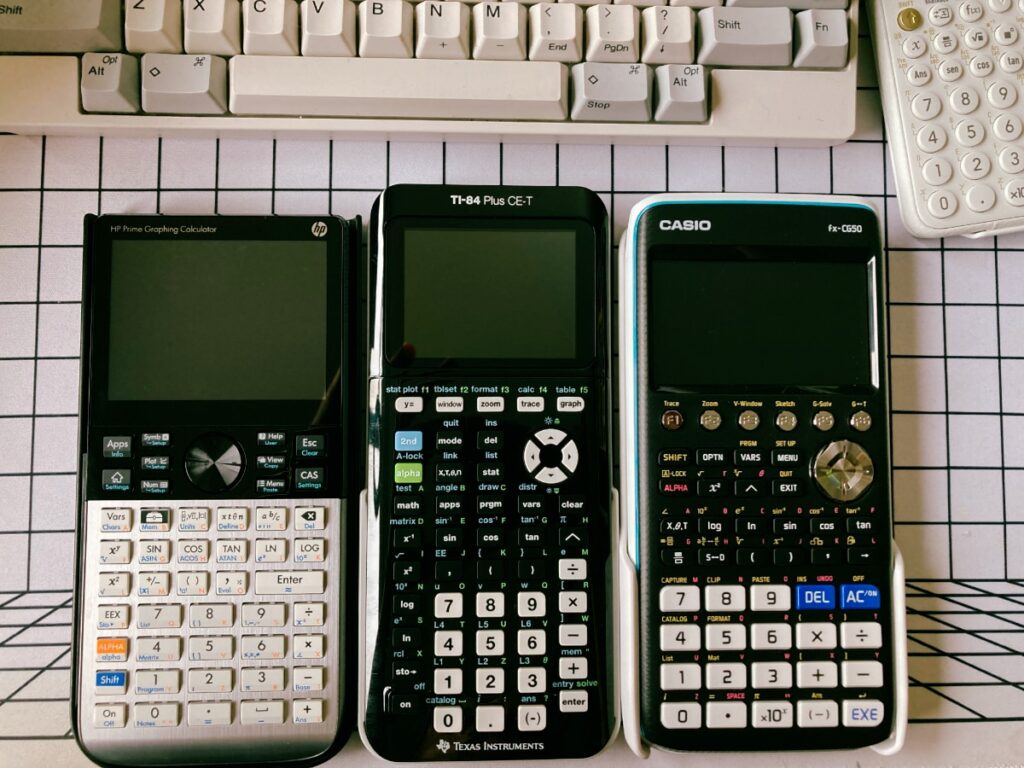 Diferencias entre calculadoras Casio, HP y Texas Instruments: las tres son gráficas y programables