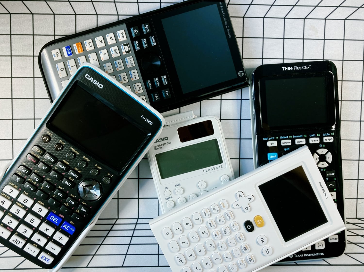 Calculadoras científicas y gráficas de Casio, HP, TI y NumWorks
