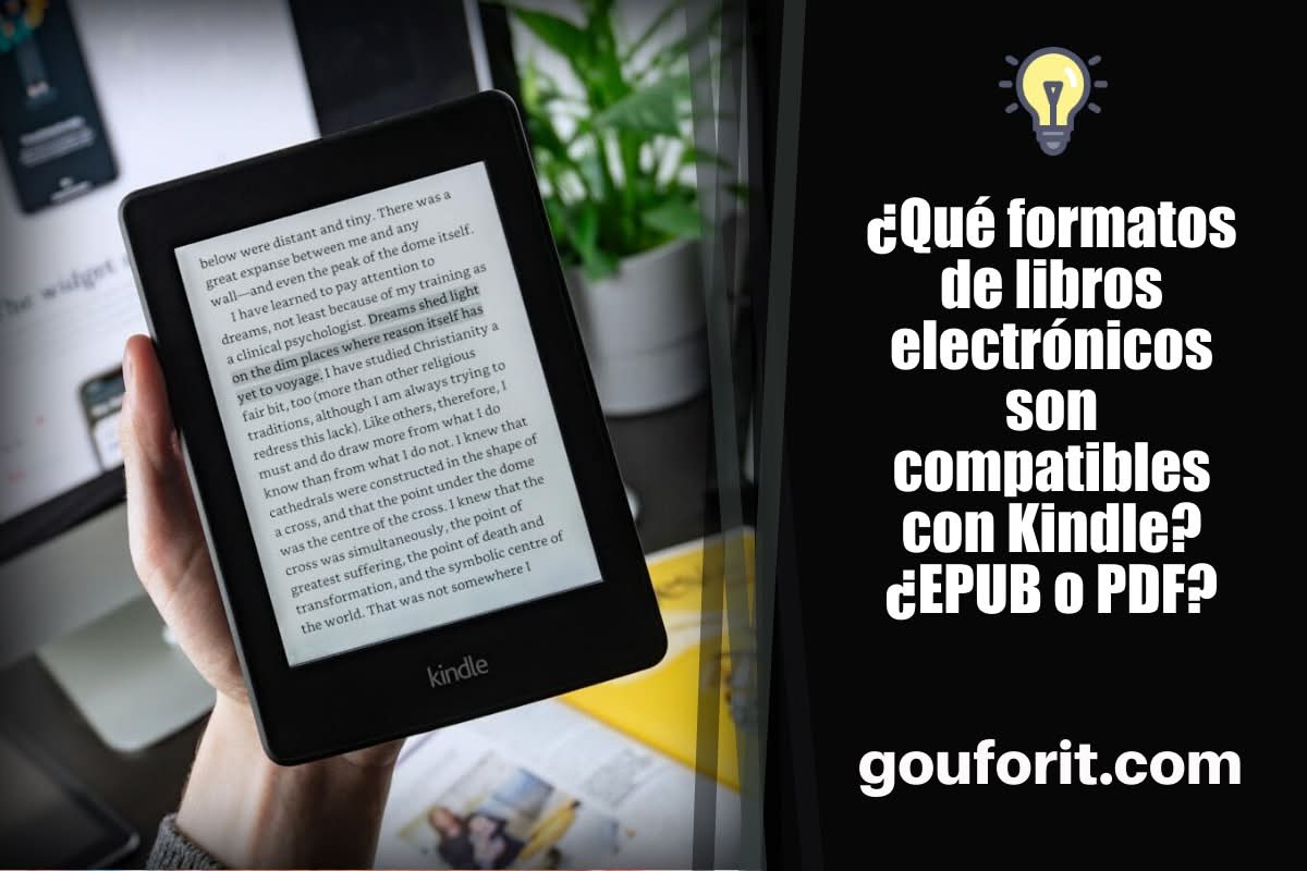 ¿Qué formatos de libros electrónicos son compatibles con Kindle? ¿EPUB o PDF?