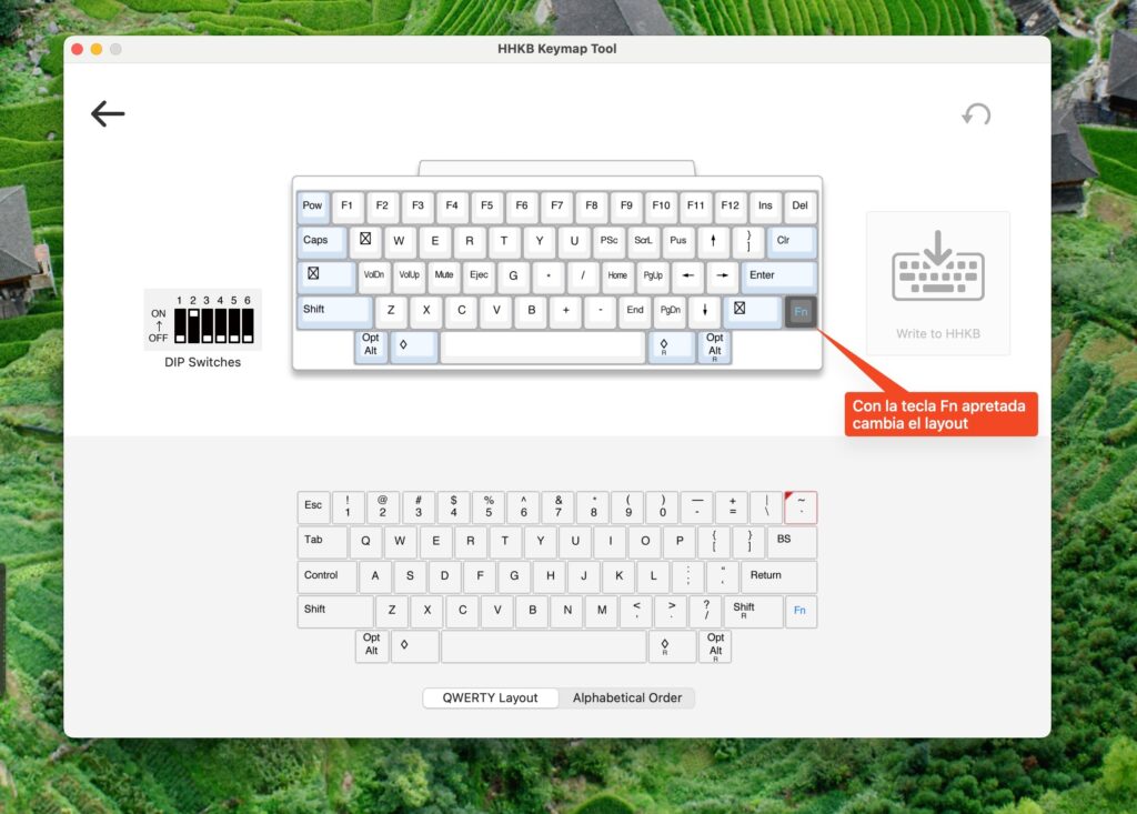 Teclado HHKB: Happy Hacking Keyboard Keymap Tool - Capa Fn