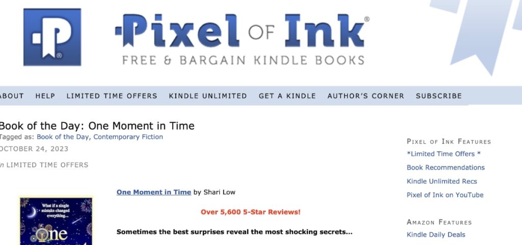 Pixel of Ink: nos ofrece ebooks que son gratis solo por un tiempo determinado.