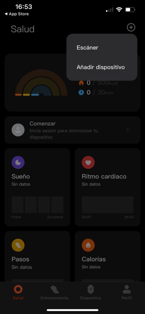 Xiaomi Mi Smart Band 8: configuración inicial con la app (escaneamos el codigo QR)