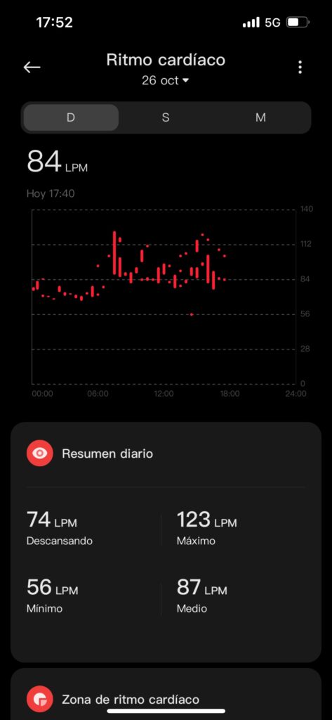 Xiaomi Mi Smart Band 8: ritmo cardiaco