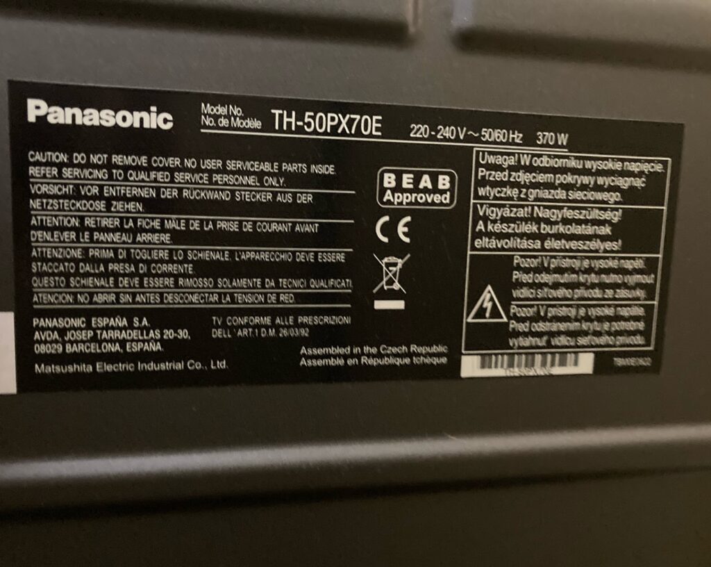 Panasonic TH-50PX70E TV