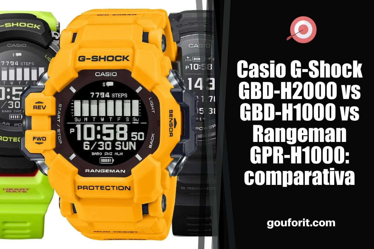 Casio G-Shock GBD-H2000 vs GBD-H1000 vs Rangeman GPR-H1000: comparativa