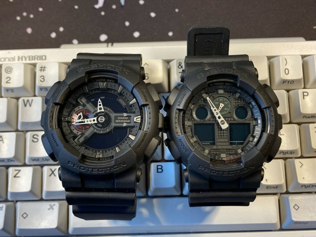 Dos relojes Casio g-shock ga-100 yga-110