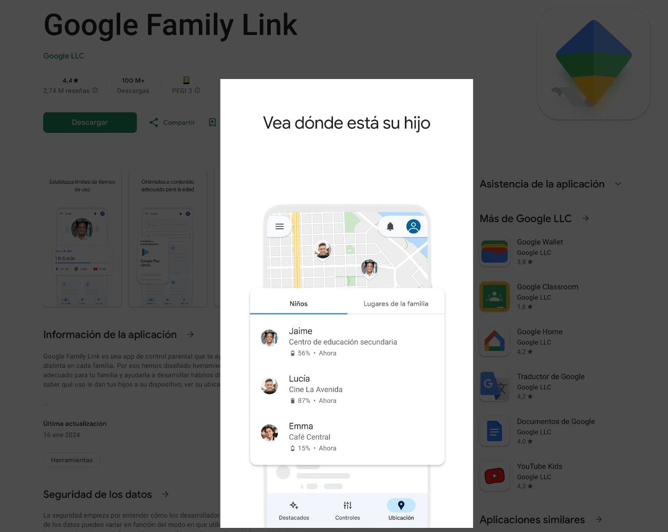 Control parental con la app de Android Google Family link en los Motorola Moto E