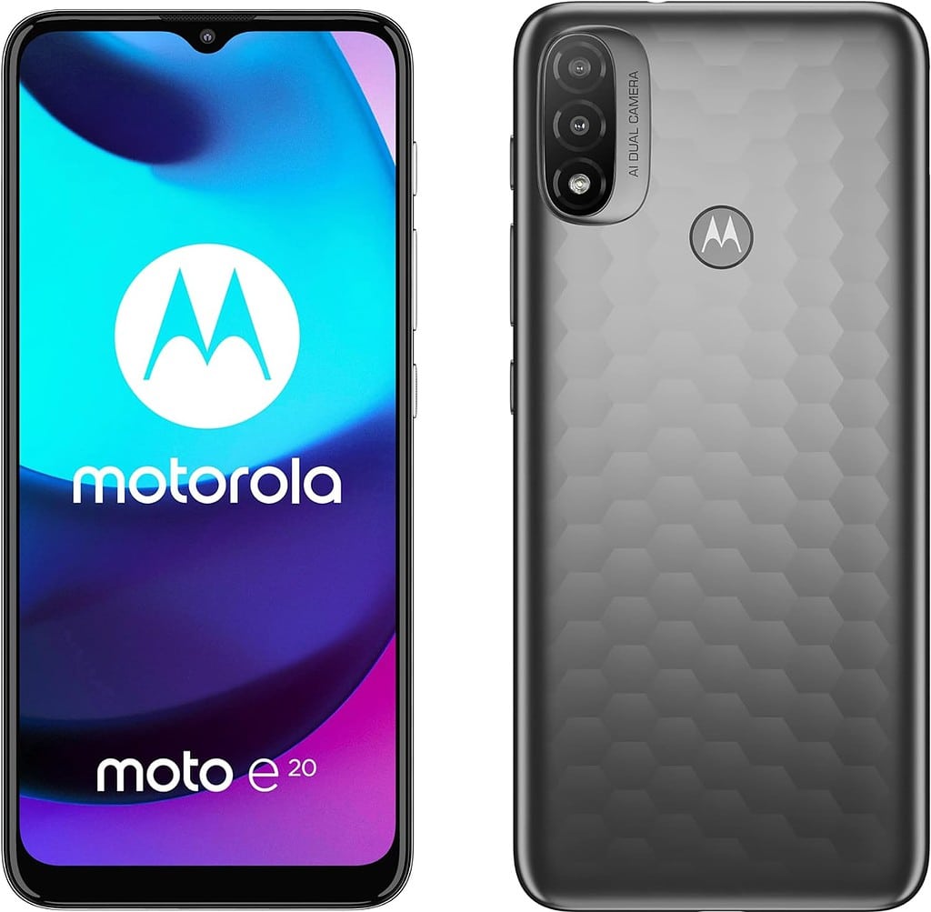 Motorola moto E20, uno de los modelos de móvil más interesantes de la gama más barata de Motorola. 