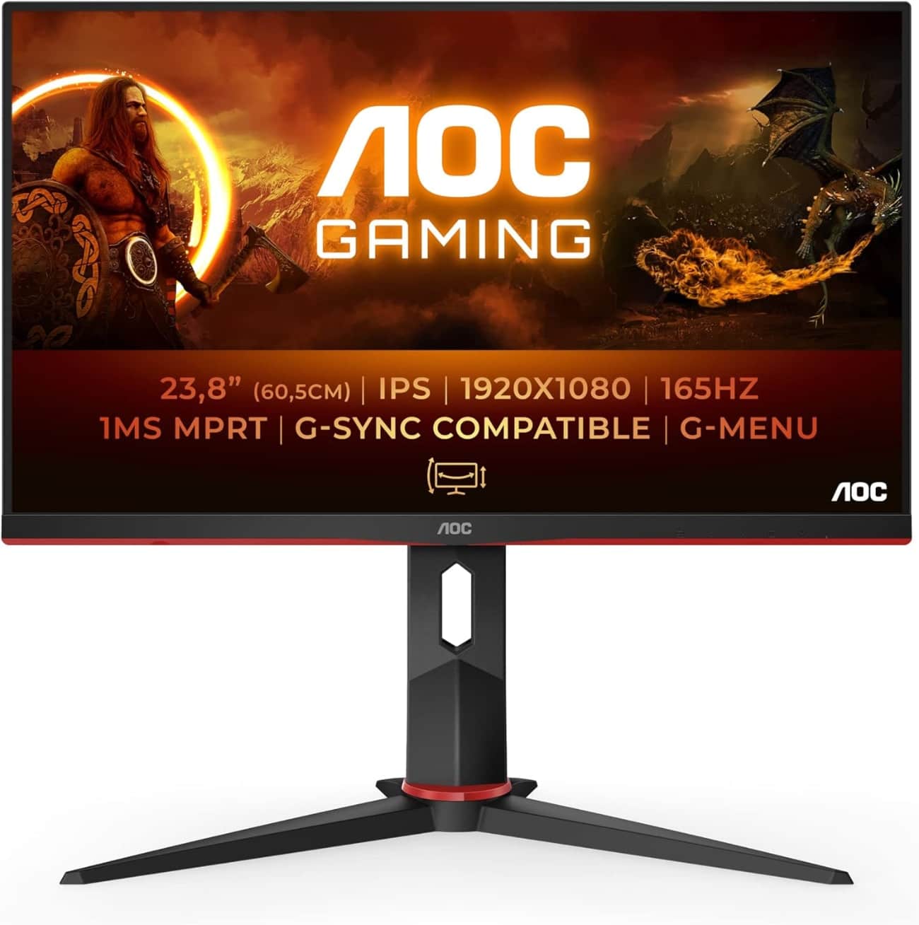 AOC Gaming 24G2SP  - Monitor FHD de 24 pulgadas, 165 Hz, 1 ms, FreeSync