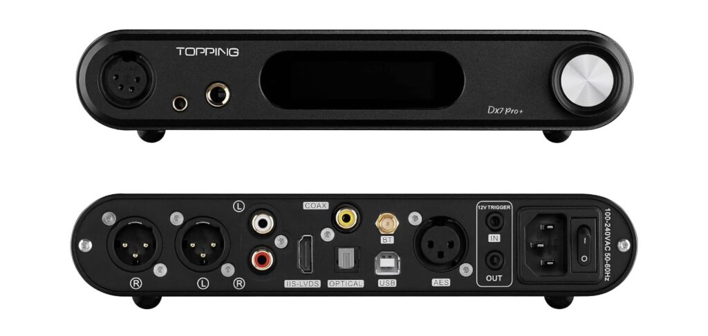 Topping DX7 Pro + DAC HiFi ES9038PRO NFCA Amplificador de auriculares Bluetooth 5.1 LDAC RCA XLR