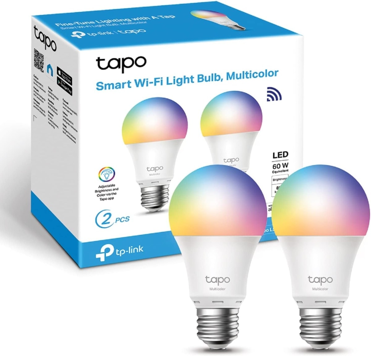 Bombillas inteligentes LED con WiFi TP-Link Tapo L530E (multicolor) - 2 unidades