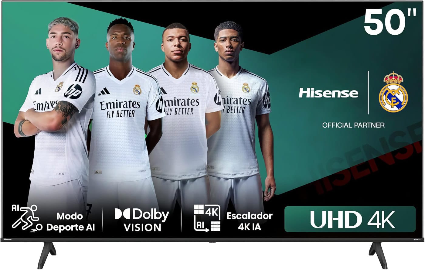 Hisense TV 50A6K - UHD 4K Smart TV de 50 Pulgadas