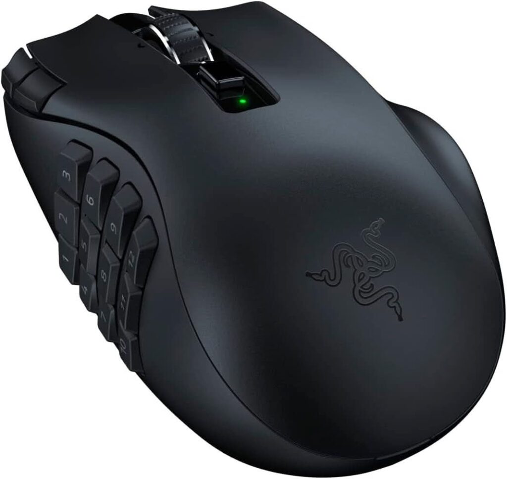 Razer Naga V2 HyperSpeed - Ratón Inalámbrico Ergonómico para Juegos MMO