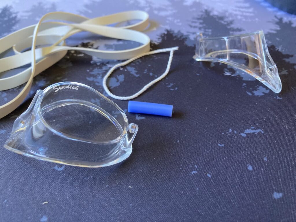 Gafas de natación suecas Malmsten para interiores SW0: las partes que tienes que montar.