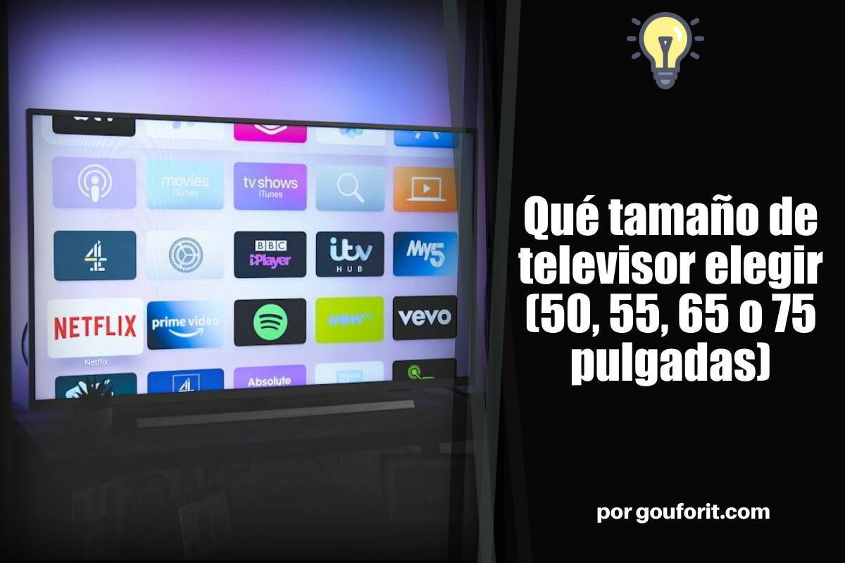 Qué tamaño de televisor elegir (50, 55, 65 o 75 pulgadas)