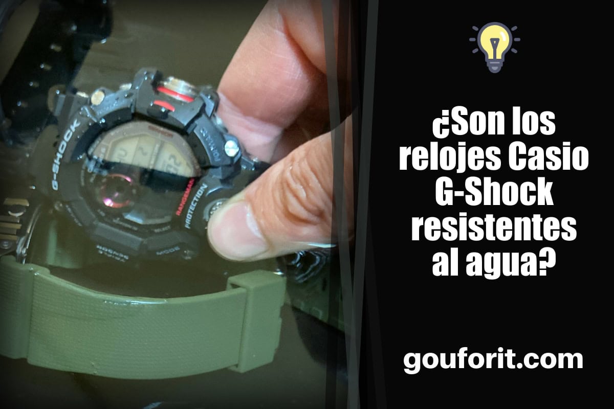 ¿Son los relojes Casio G-Shock resistentes al agua?