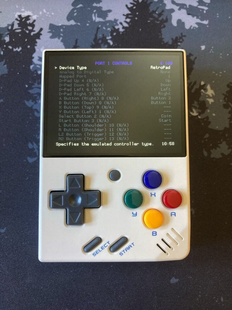 Miyoo Mini con Onion OS y RetroArch: controles