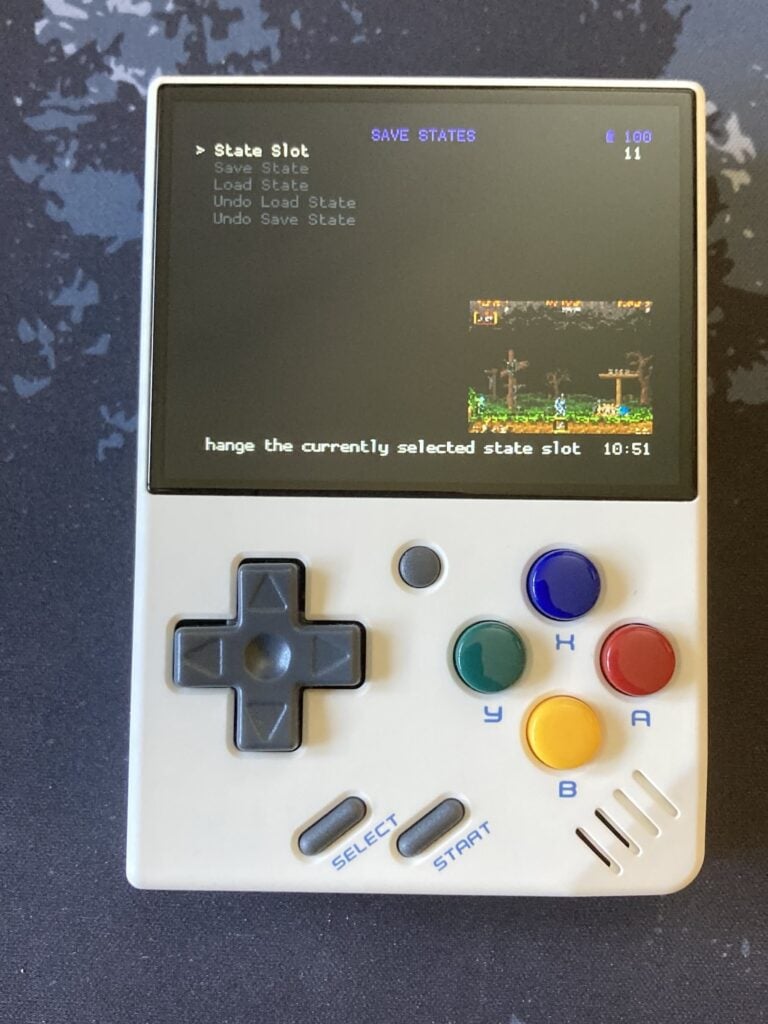 Miyoo Mini: opción de salvar videojuegos clásicos con Save State