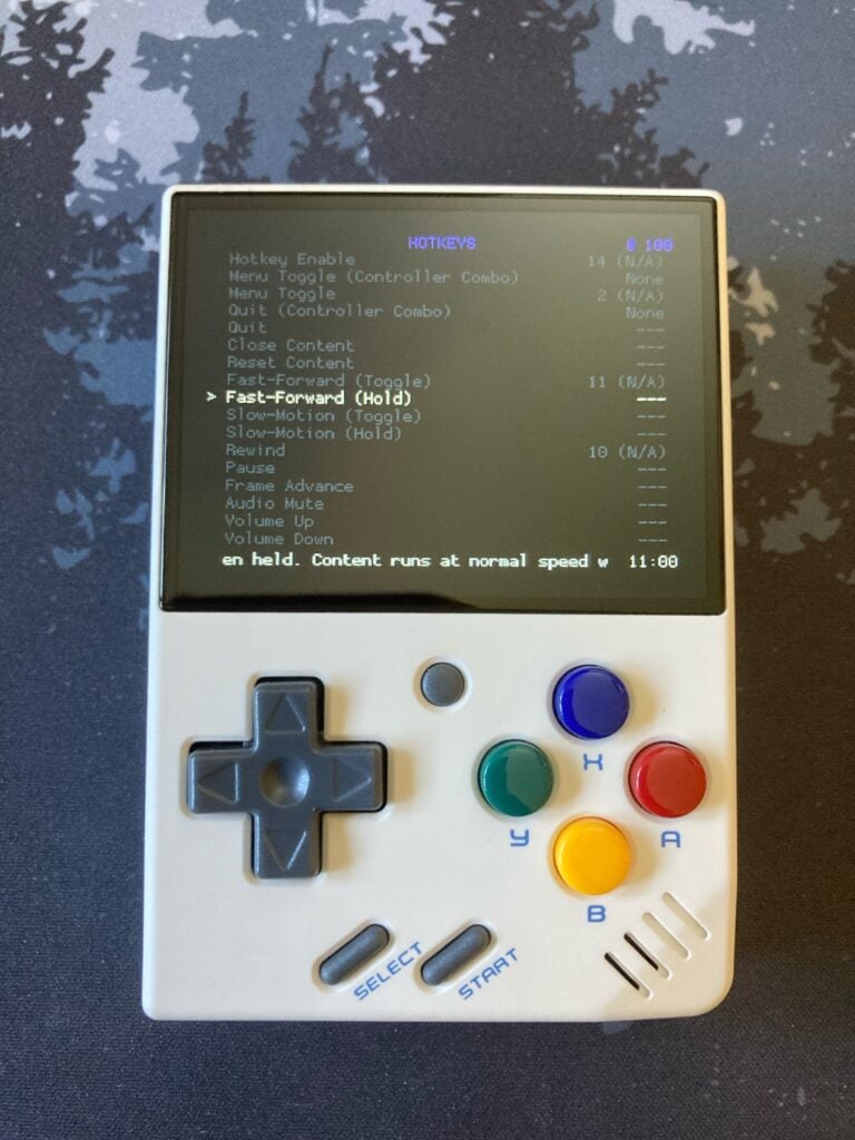 Miyoo Mini con Onion OS y RetroArch: Fast Forward