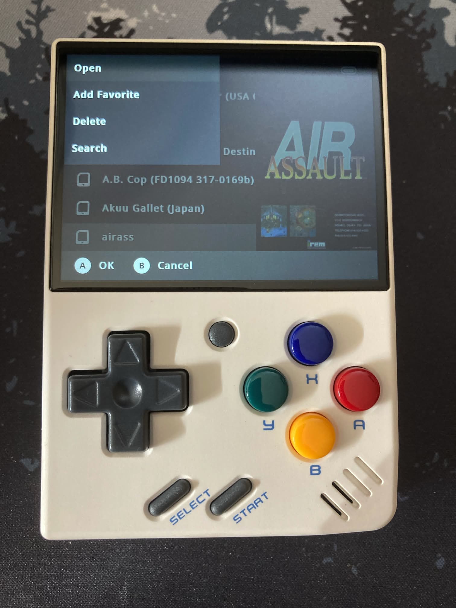 Miyoo mini v4 con SO de fábrica: seccion de juegos