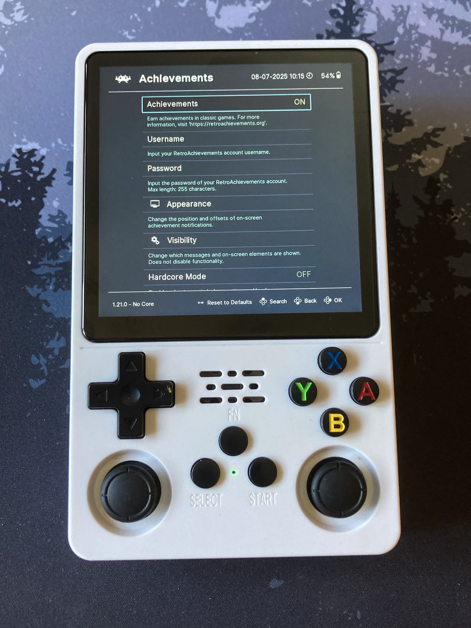ArkOS en la R36Plus: activamos los Achievements en RetroArch, Necesitas contraseña y usuario en RetroAchievements.org