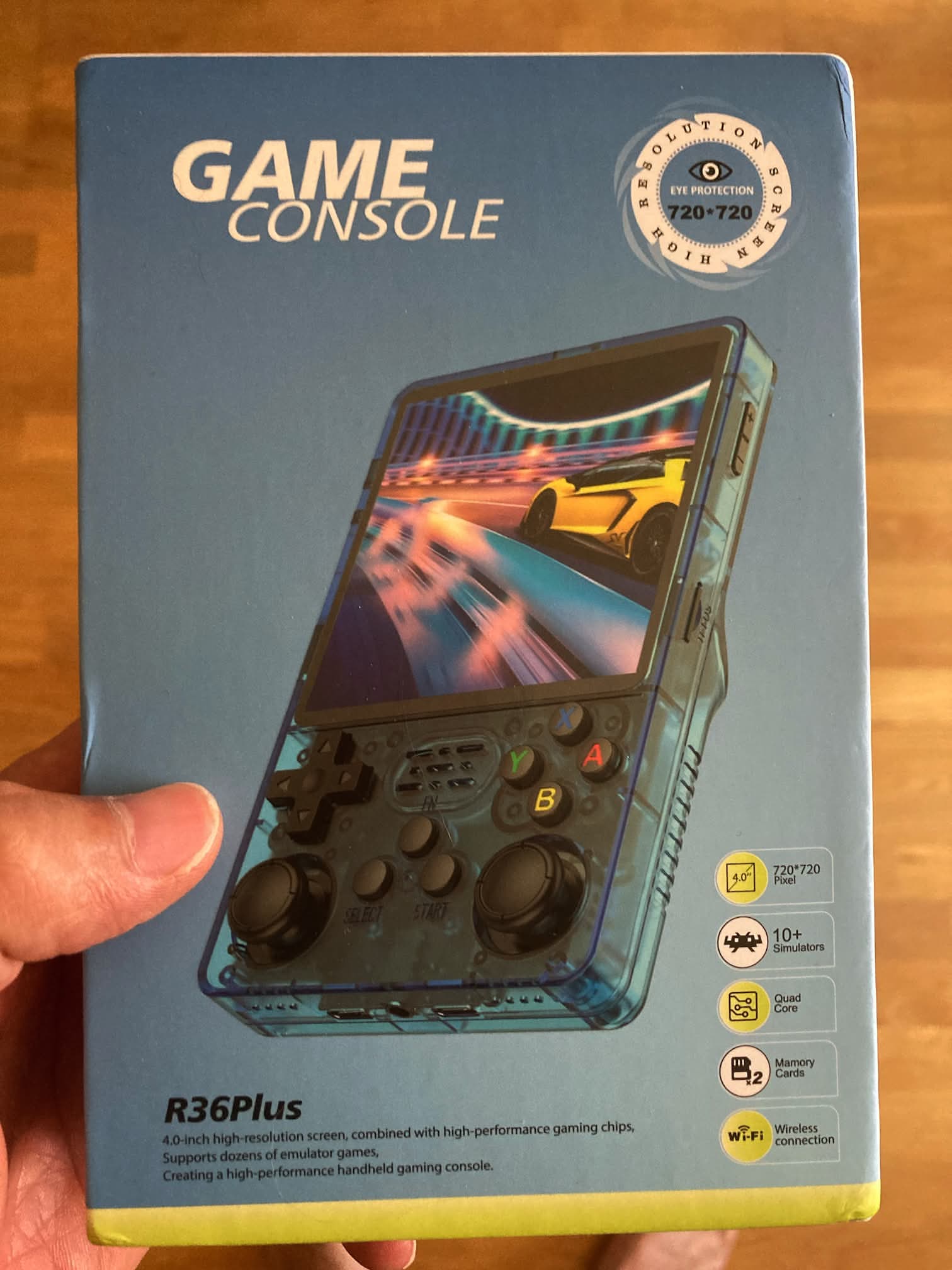 R36Plus consola: caja