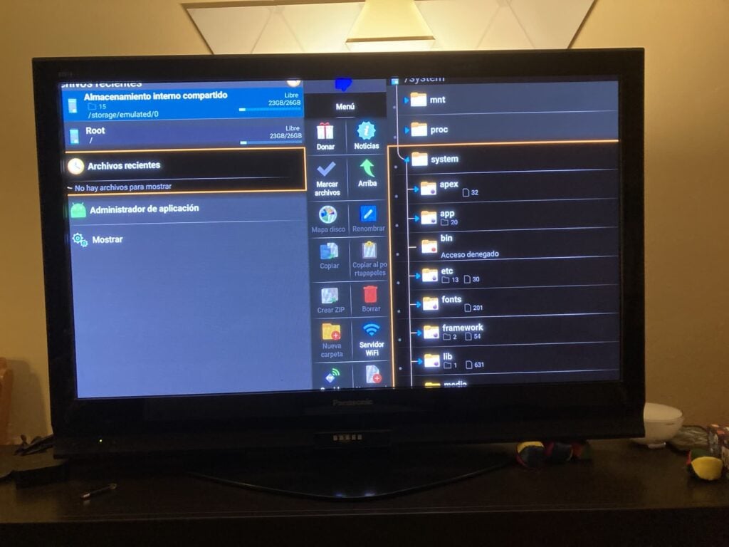 Xiaomi TV Box S y google TV: app X-plore File Manager