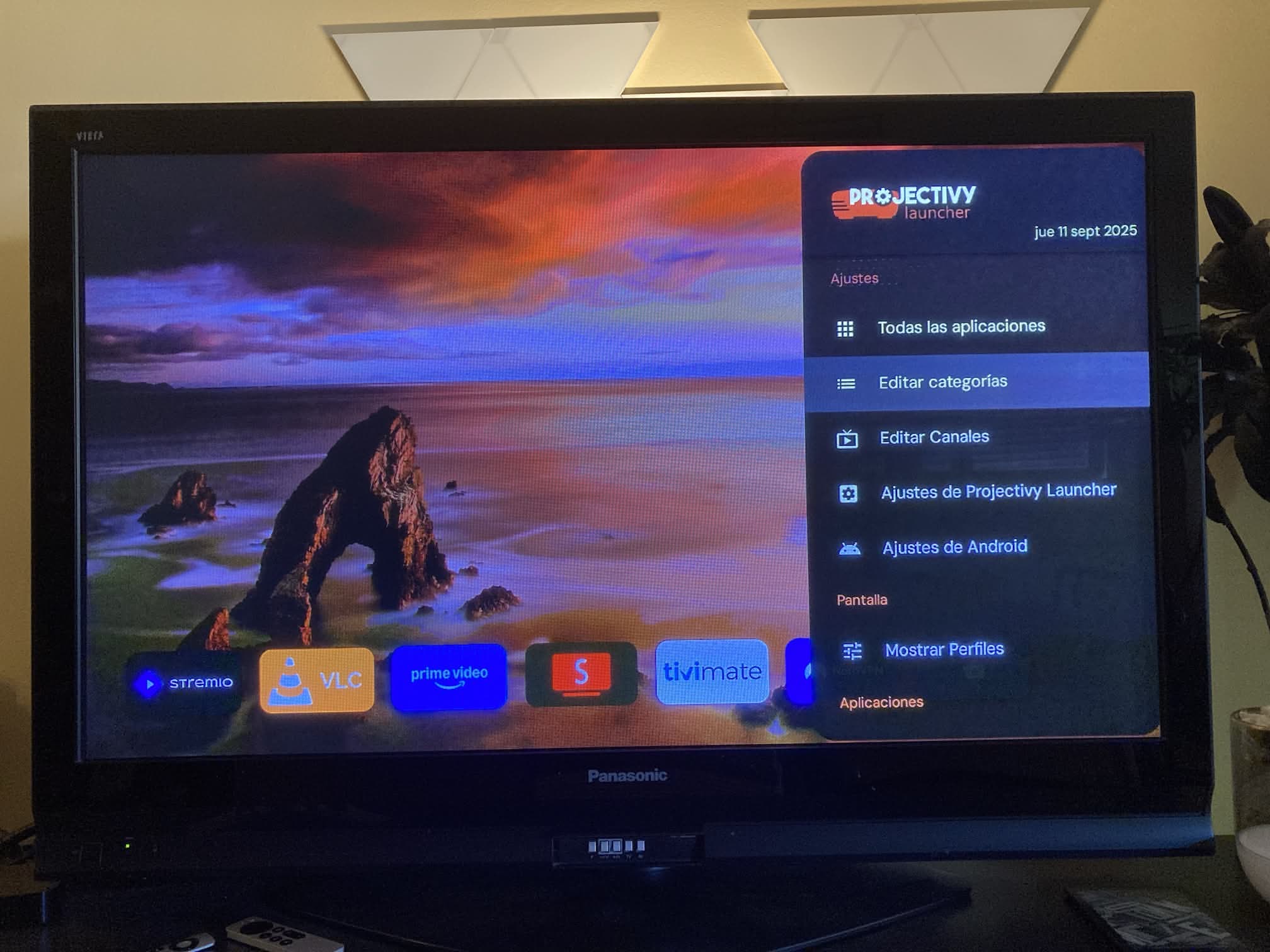 Ajustes de Projectivy Launcher: editamos categorías en pantalla inicial