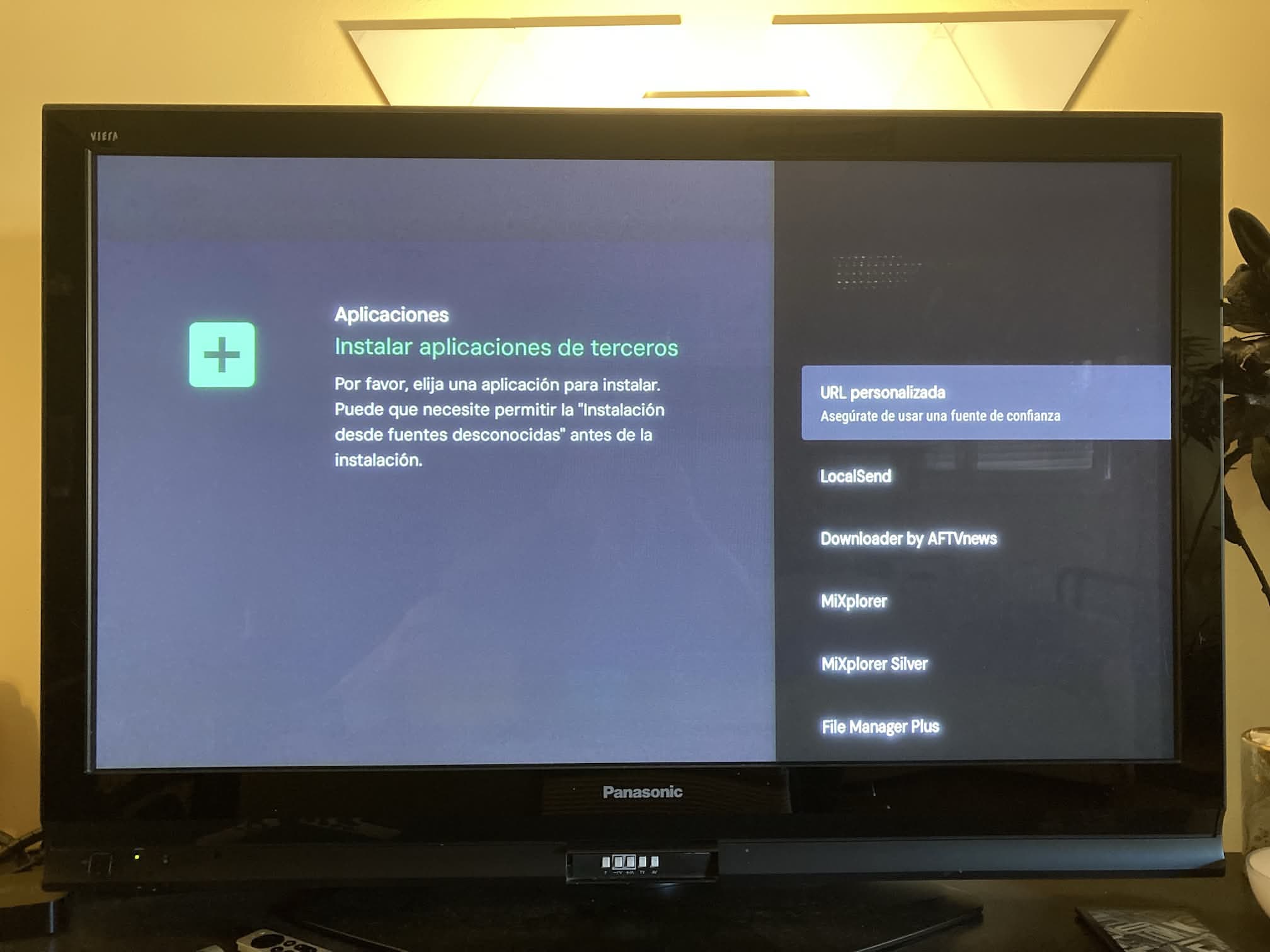 Ajustes de Projectivy Launcher: instalamos apps de terceros con url