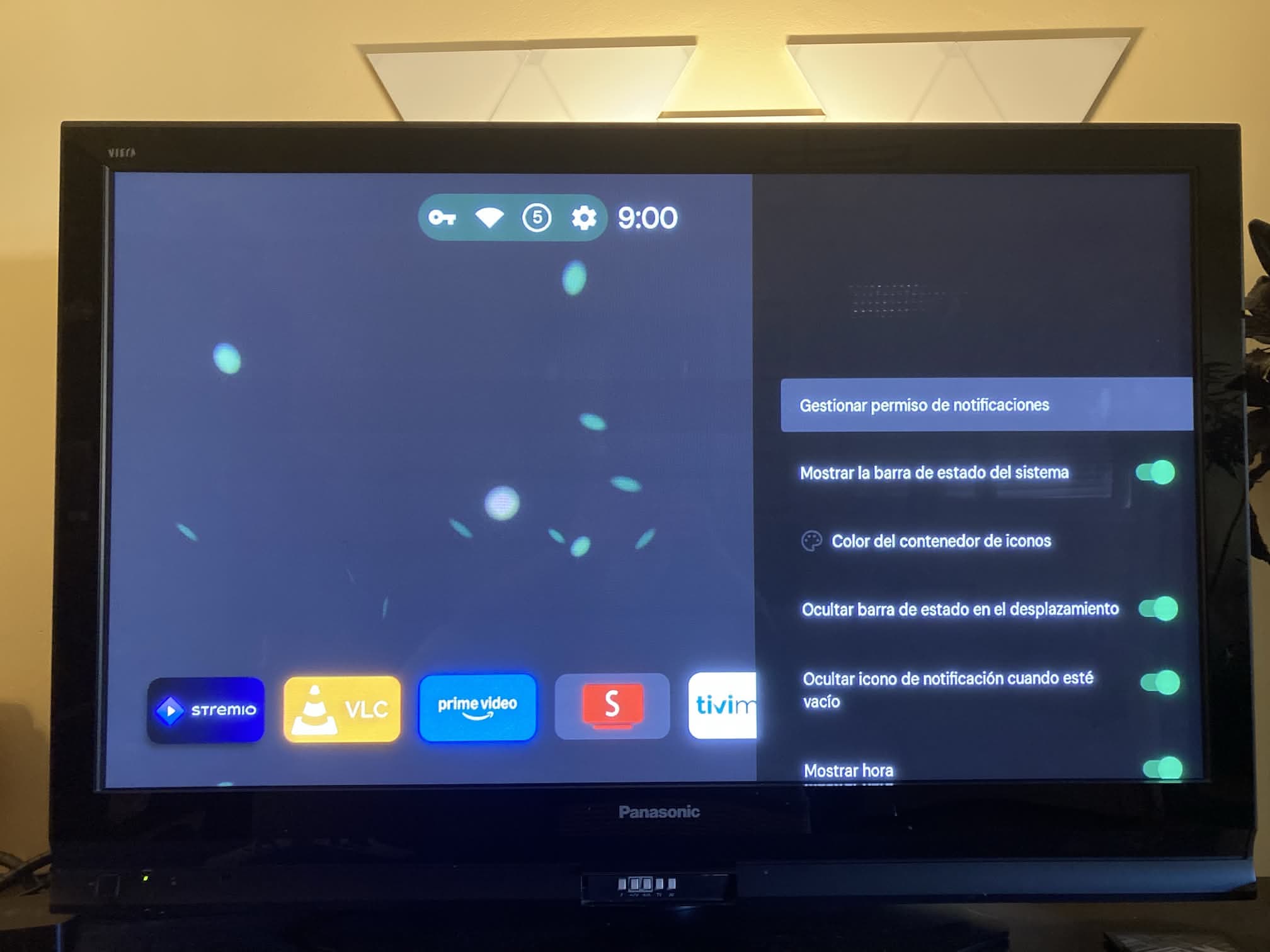 Ajustes de Projectivy Launcher: configuramos barra de estado
