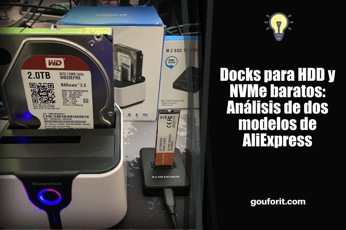 Docks para HDD y NVMe baratos: Análisis de dos modelos de AliExpress
