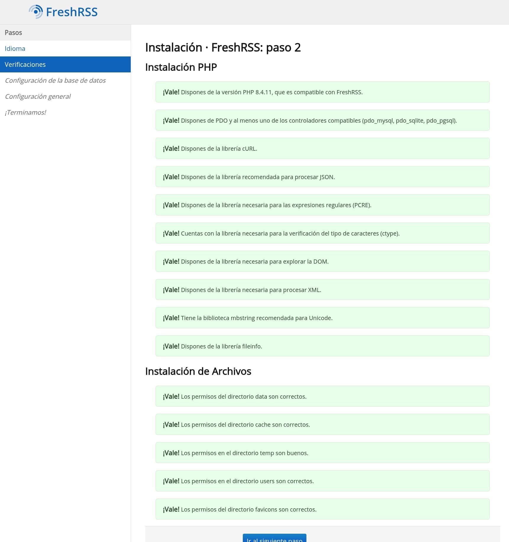 Instalación y configuración de FreshRSS en servidor Local en mini PC