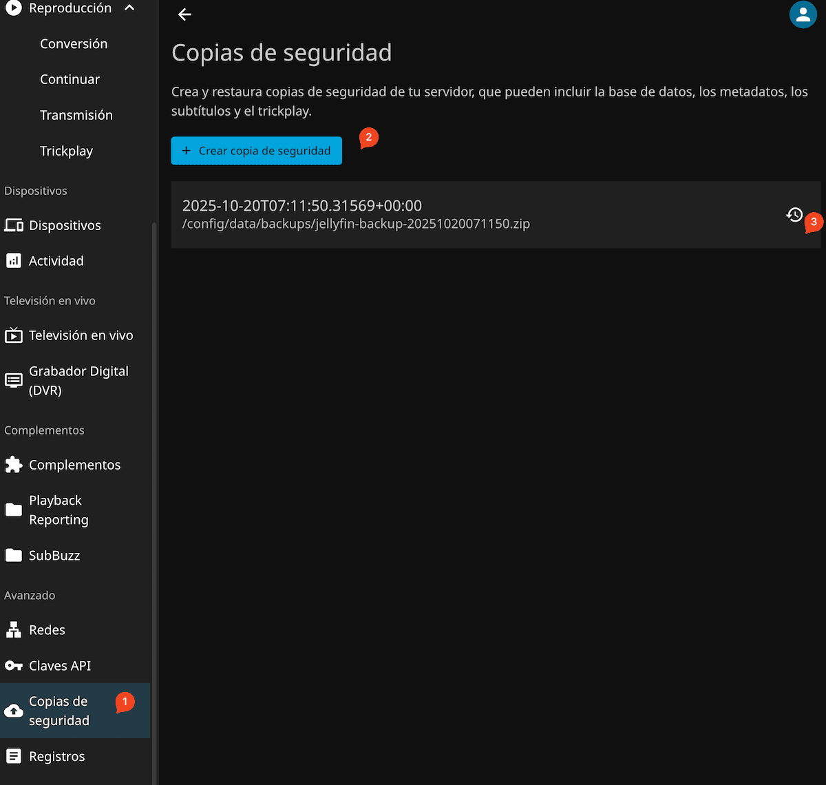 Backups Jellyfin