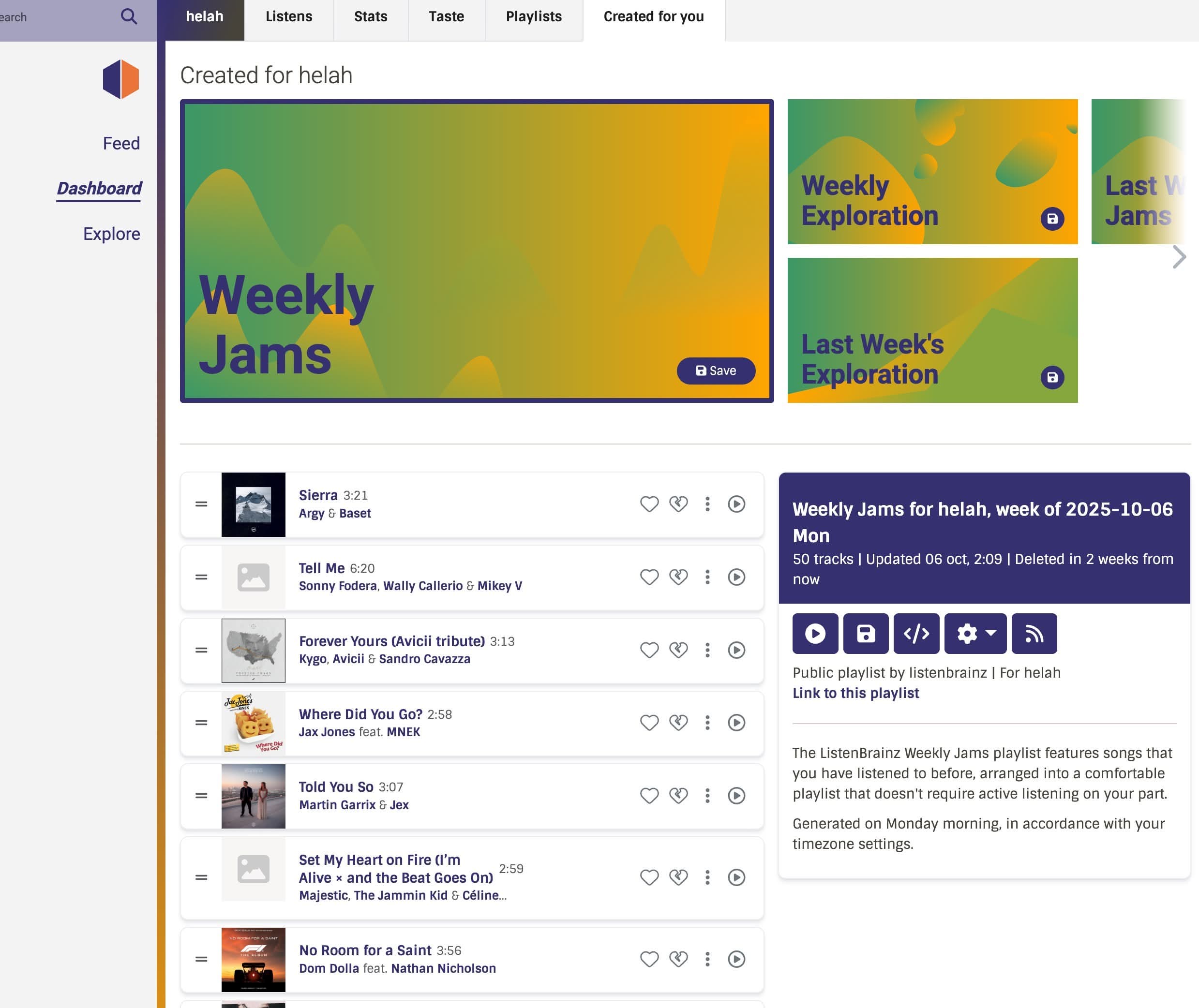 Recomendaciones de canciones con ListenBrainz.