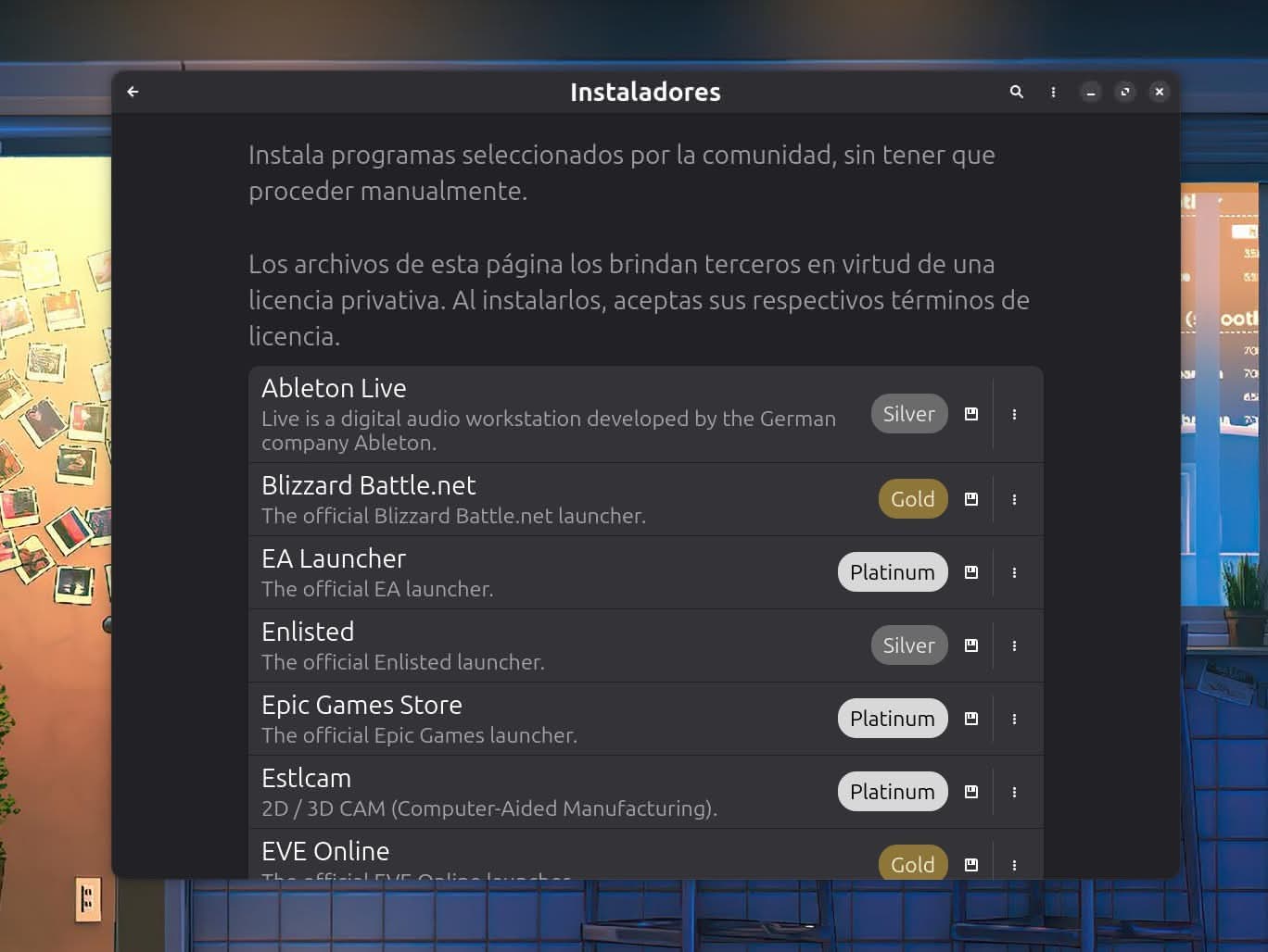 Ahora instalamos Battle.net desde el menú de instalar programas.