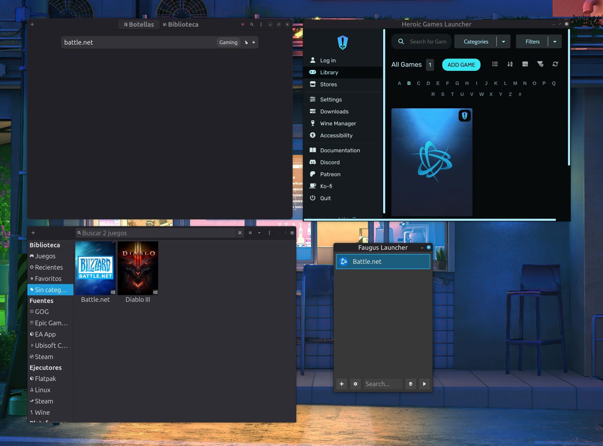 Gaming en Linux. Diferentes opciones: Bottles vs. Heroic vs. Faugus vs. Lutris