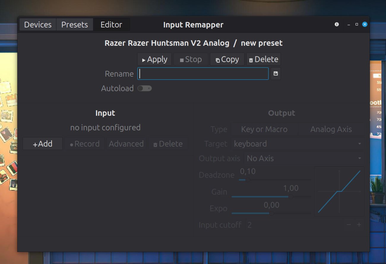 Input Remapper (macros y cambio de funciones en teclas) para Linux y teclado Razer.