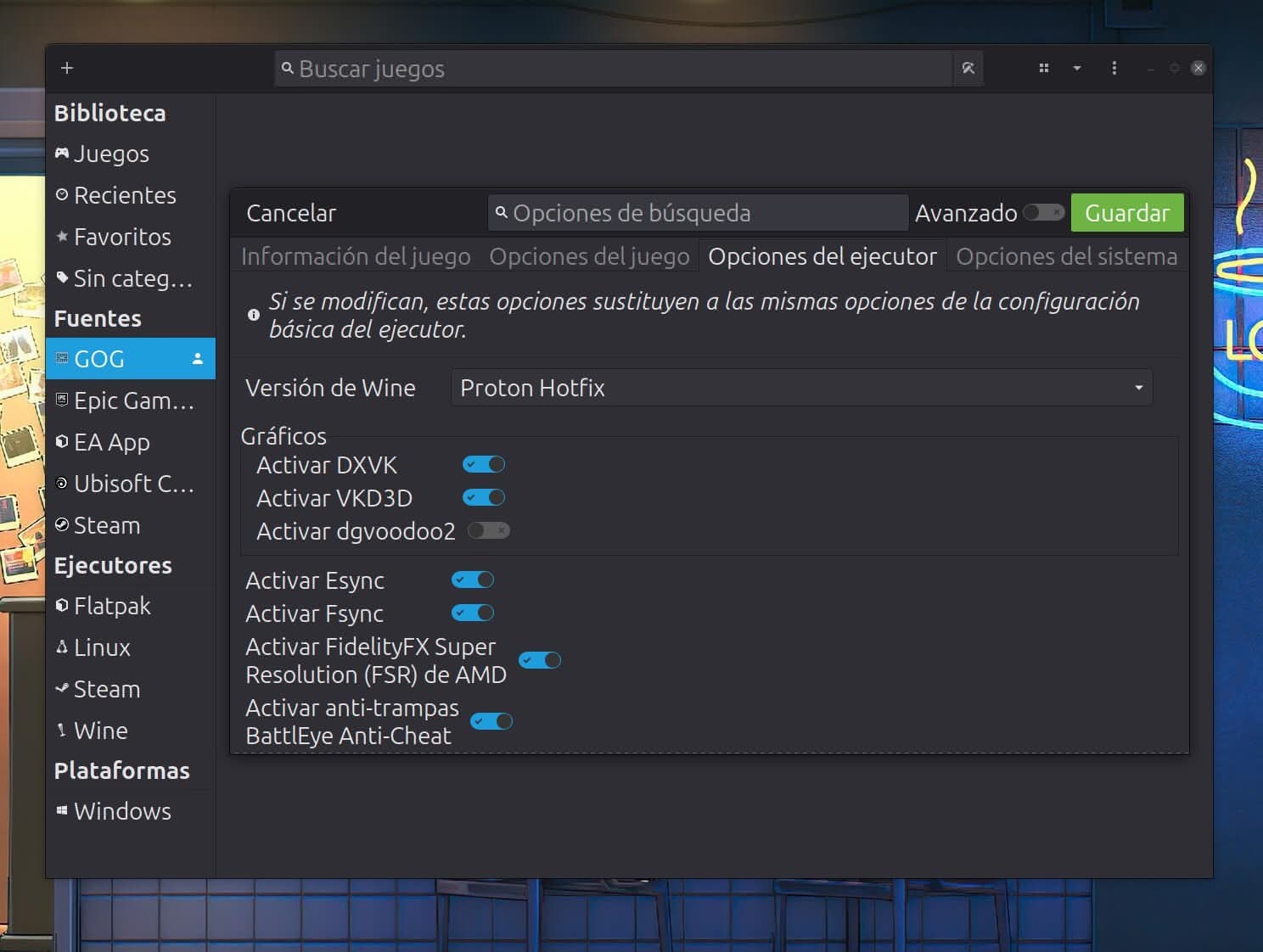 Instalamos el juego localmente en Lutris