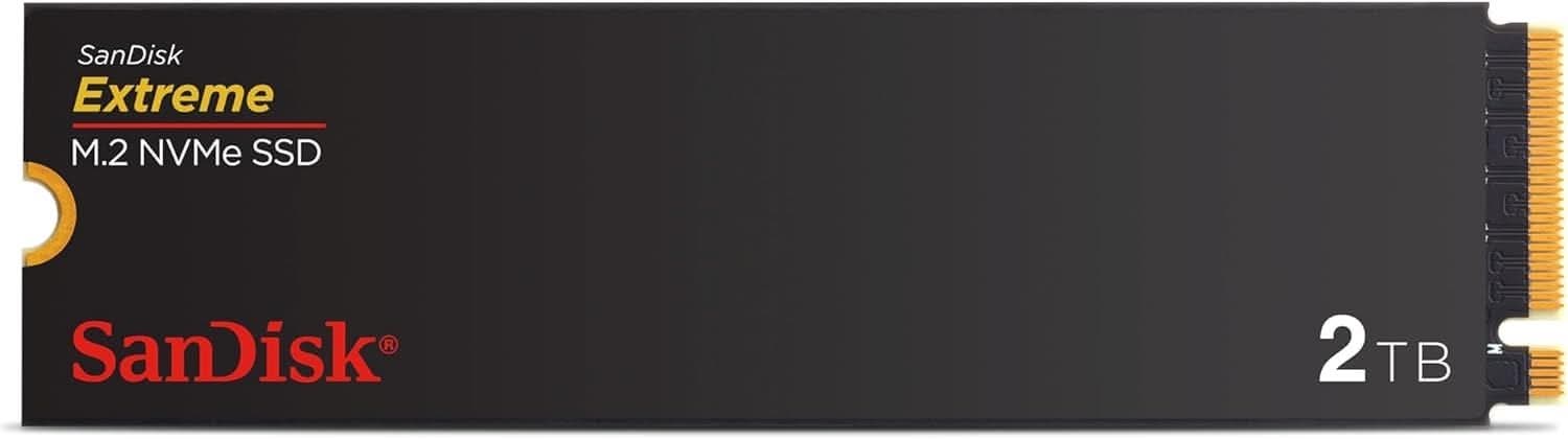 SanDisk Extreme M.2 2280 NVMe SSD 2 TB ( SSD Interno, PCIe Gen 4.0, con velodidad de lectura de hasta hasta 5150 MB/s 