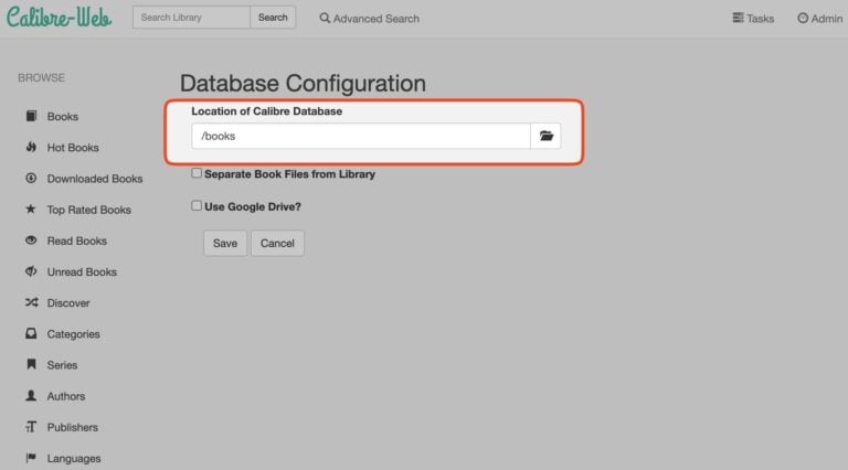 Calibre-Web: Accede y gestiona tu biblioteca de eBooks desde cualquier