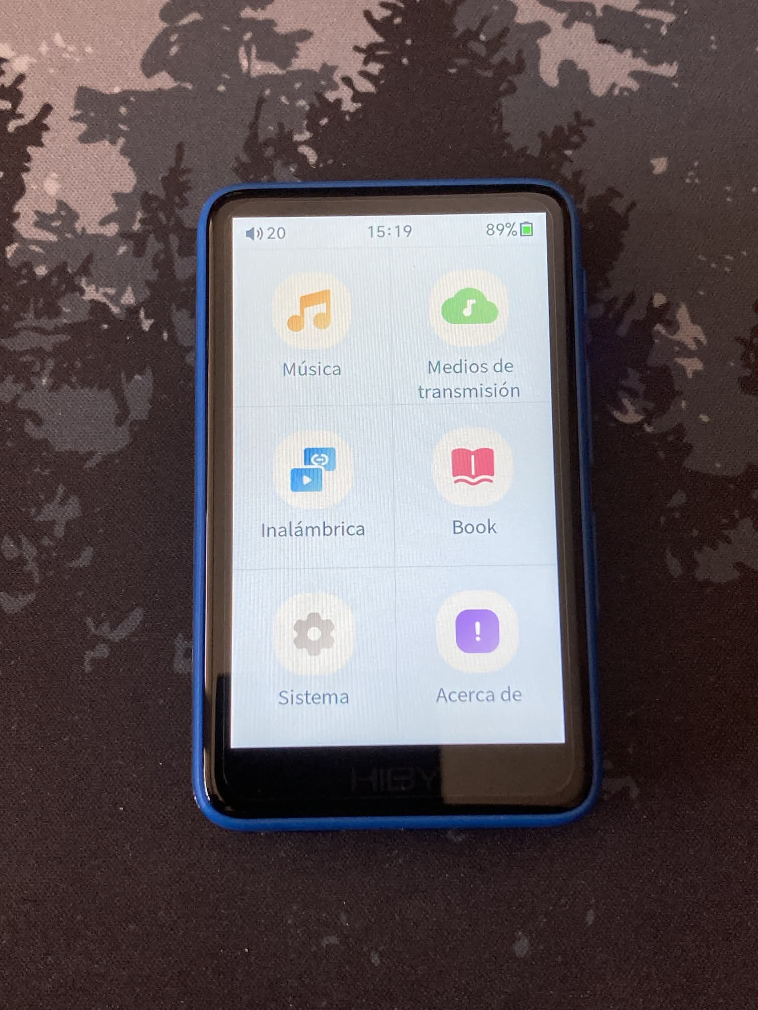 Pantalla inicial del Hiby R1