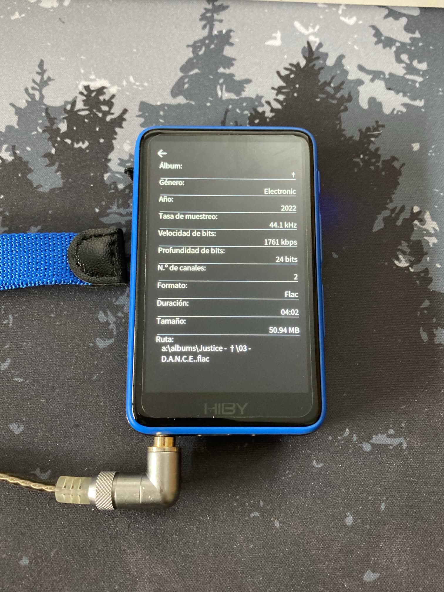 Información de canciones en el Hiby R!