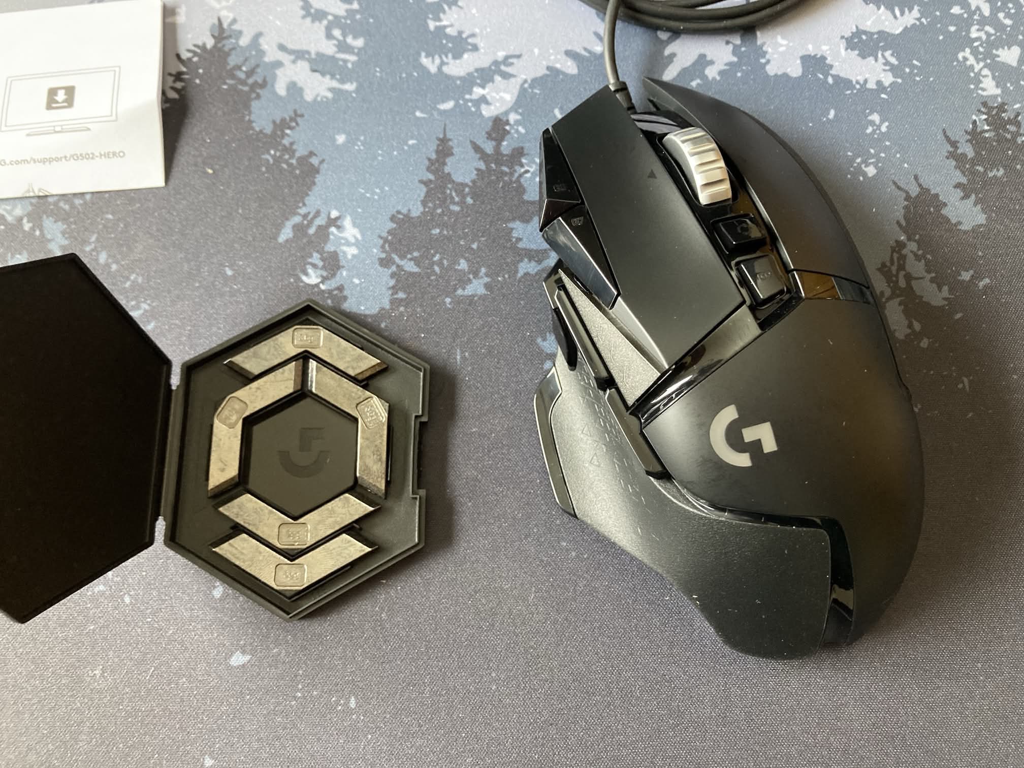 Pesos del ratón gaming Logitech G502 Hero