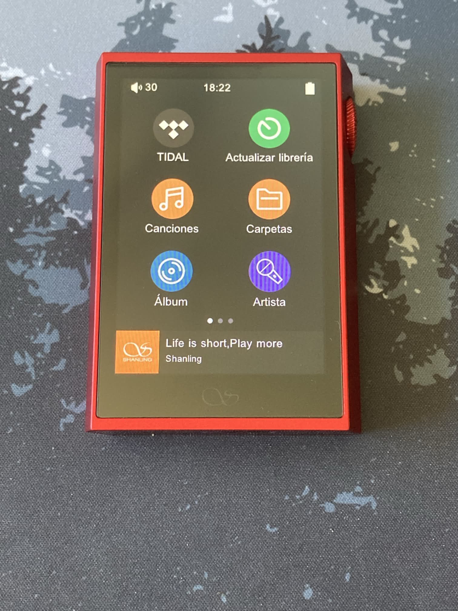 Shanling M1 Plus: interfaz principal