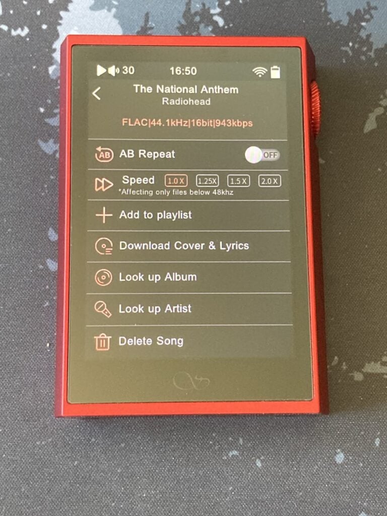 Shanling M1 Plus: todo lo que podemos hacer en cada canción
