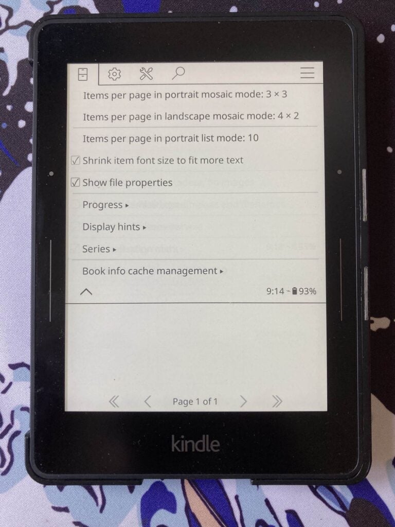 KOReader: Podemos cambiar el número de elementos mostrados en cada página del eReader. 